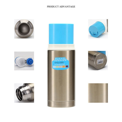 ELECTROPRIME Portable Car Student Child Business Tea Insulation Cold Stainless Steel Vacuum Flask, Capacity: 300-400ml
