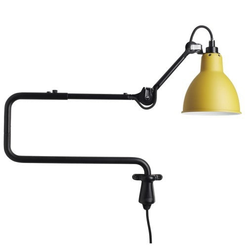 ELECTROPRIME Classic Adjustable Modern Industrial Long Swing Arm Wall Lamp with LED Light Source(Yellow)
