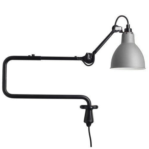 ELECTROPRIME Classic Adjustable Modern Industrial Long Swing Arm Wall Lamp with LED Light Source(Gray)