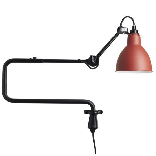ELECTROPRIME Classic Adjustable Modern Industrial Long Swing Arm Wall Lamp with LED Light Source(Red Wine)