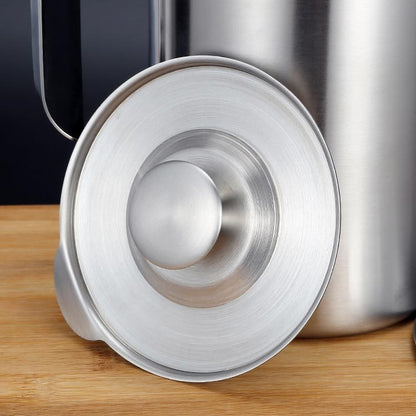 ELECTROPRIME Stainless Steel Leakproof Filter Mesh Oil Canister Kitchen Household Oil Storage Tank, Capacity: 1.5L