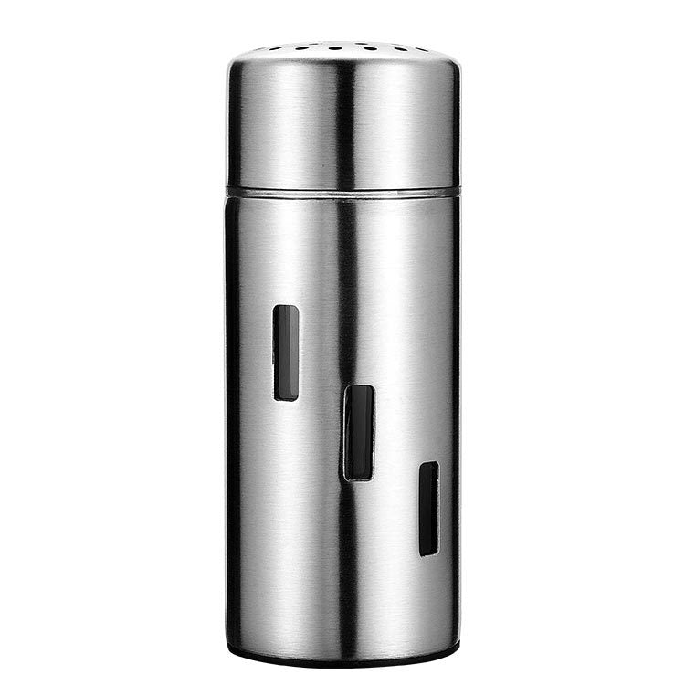 ELECTROPRIME Stainless Steel Sauce Jars Chili Jars Barbecue Condiments Box Seasoning Jar Set, Specification:Large Hole