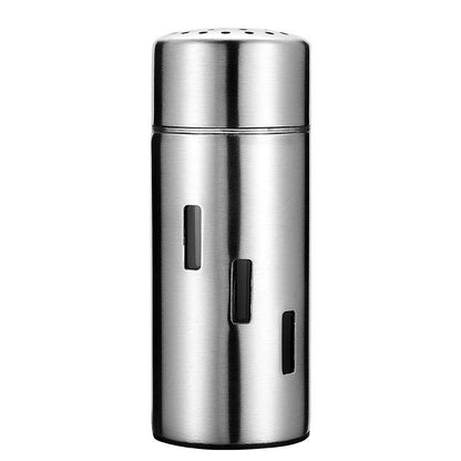 ELECTROPRIME Stainless Steel Sauce Jars Chili Jars Barbecue Condiments Box Seasoning Jar Set, Specification:Large Hole