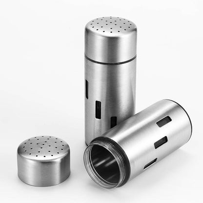 ELECTROPRIME Stainless Steel Sauce Jars Chili Jars Barbecue Condiments Box Seasoning Jar Set, Specification:Mesh  Hole