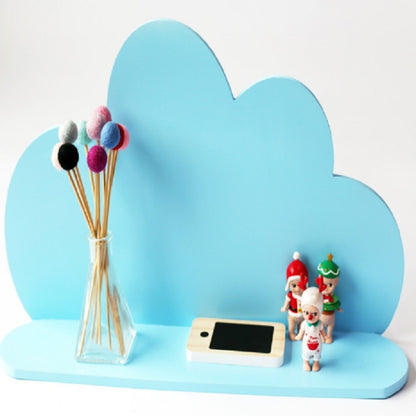 ELECTROPRIME Wood Cloud Racks Partition Shelf Decorative Photography Props(Blue)