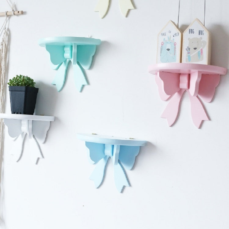 ELECTROPRIME Wooden Bow Racks Children Room Cute Decoration Holder(Green)
