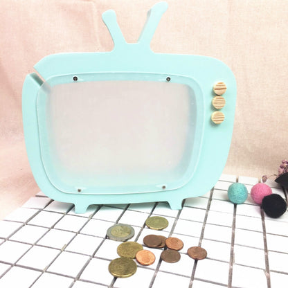 ELECTROPRIME Wooden TV Storage Tank Children Room Display Photography Props Toys(Green)