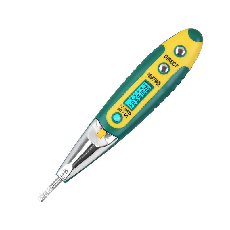 ELECTROPRIME High Precision Electrical Tester Pen Screwdriver 220V AC DC Outlet Circuit Voltage Detector Test Pen with Night Vision, Specification:Digital Display Pen (Card)