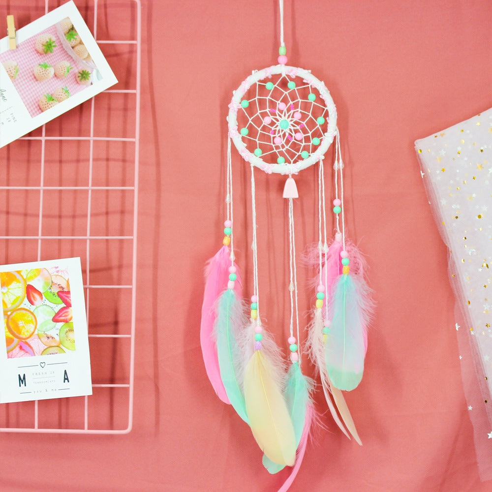 ELECTROPRIME Creative Fresh Single Ring Beads Dream Catcher Home Ornaments