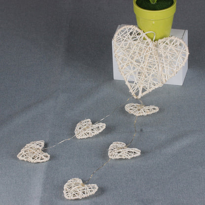 ELECTROPRIME Creative Rattan Love Heart Bell Room Ornaments