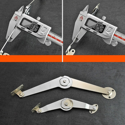 ELECTROPRIME Two-folded Strut Folding Lever Door Support Furniture Connector, Specification:9 Inchs Lever