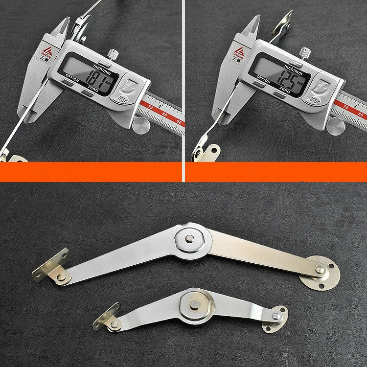 ELECTROPRIME Two-folded Strut Folding Lever Door Support Furniture Connector, Specification:5 Inchs Lever 