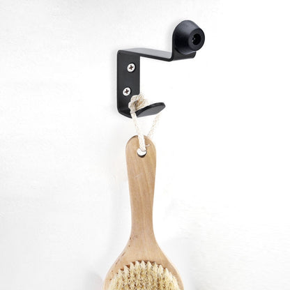 ELECTROPRIME Stainless Steel Rubber Hook, Specification:  Door Top Rack with Hook (Black)
