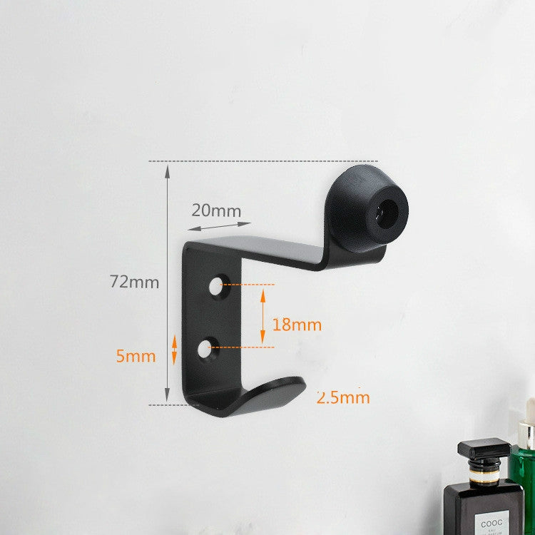 ELECTROPRIME Stainless Steel Rubber Hook, Specification:  Door Top Rack with Hook (Black)
