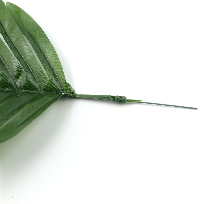 ELECTROPRIME 12 PCS Artificial Fake Monstera Palm Tree Green Plastic Leaf