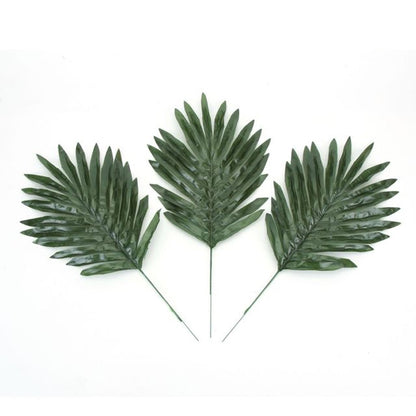ELECTROPRIME 12 PCS Artificial Fake Monstera Palm Tree Green Plastic Leaf