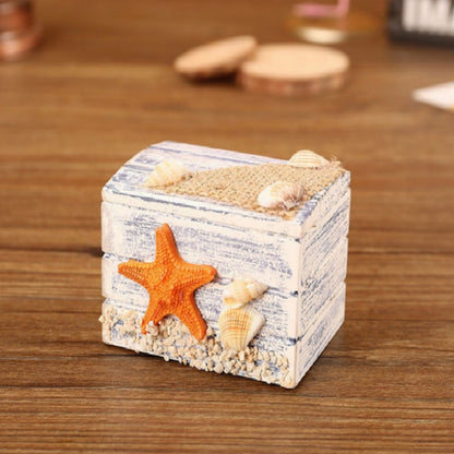 ELECTROPRIME Wooden Pirate Jewellery Storage Box Case Holder Vintage Desk Storage Box(Starfish)