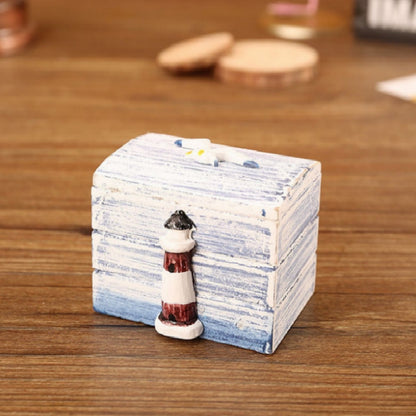 ELECTROPRIME Wooden Pirate Jewellery Storage Box Case Holder Vintage Desk Storage Box(Lighthouse)