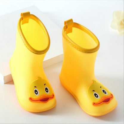 ELECTROPRIME Rubber Children Cartoon Rainshoes Candy Color Rain Boots, Size: Inner Length 15.5cm(Yellow Duck)