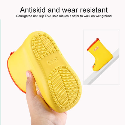 ELECTROPRIME Rubber Children Cartoon Rainshoes Candy Color Rain Boots, Size: Inner Length 15.5cm(Yellow Duck)