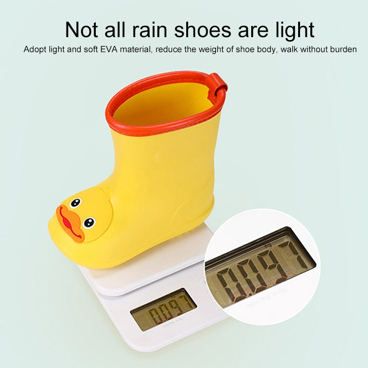 ELECTROPRIME Rubber Children Cartoon Rainshoes Candy Color Rain Boots, Size: Inner Length 15.5cm(Green Big Mouth Frog)