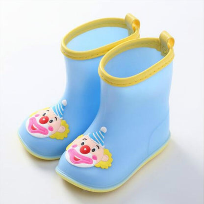ELECTROPRIME Rubber Children Cartoon Rainshoes Candy Color Rain Boots, Size: Inner Length 15.5cm(Blue Clown)