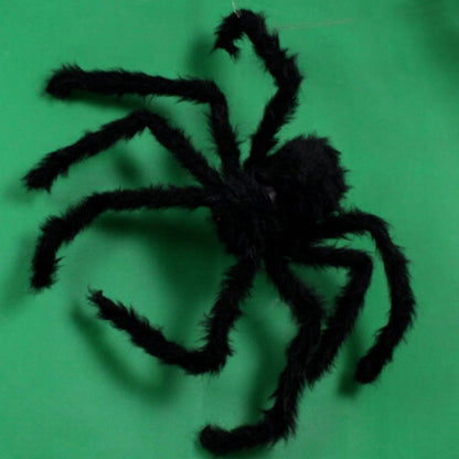 ELECTROPRIME Creative Halloween Party Black Plush Spider Decoration, Size:50cm