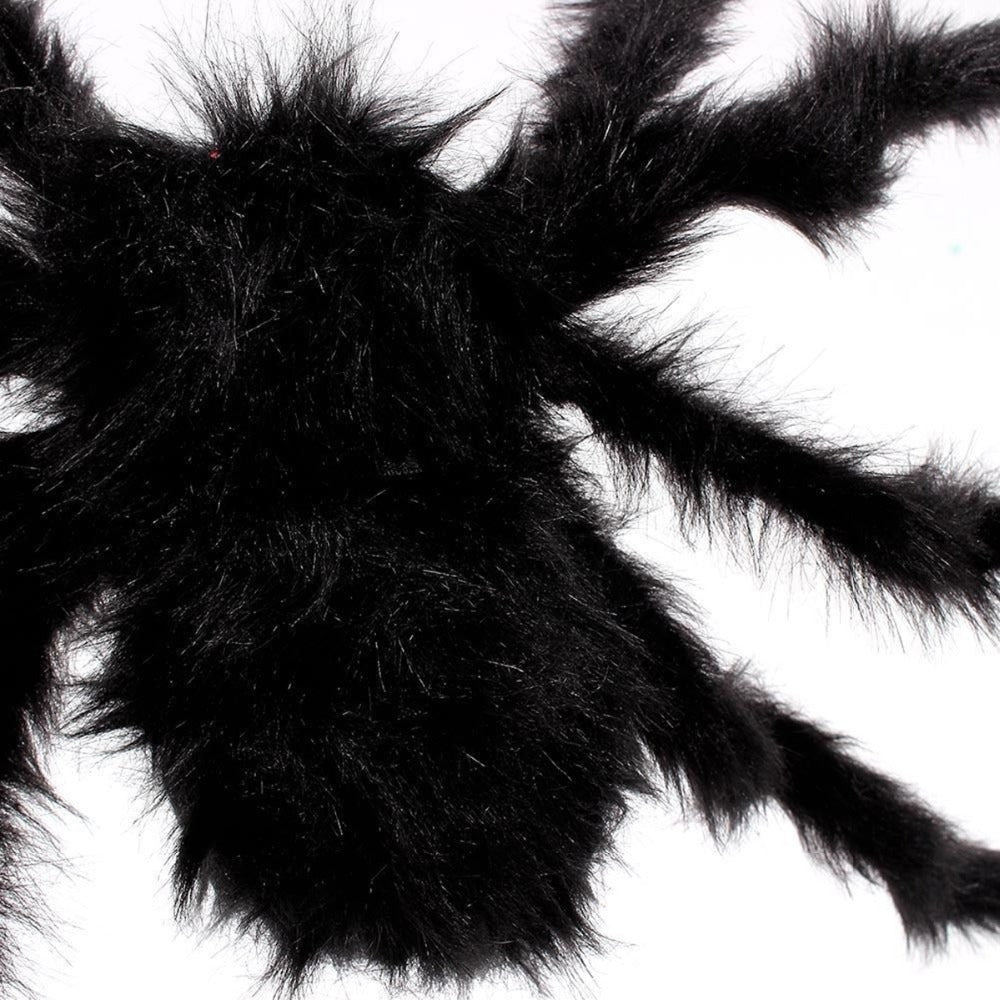 ELECTROPRIME Creative Halloween Party Black Plush Spider Decoration, Size:75cm