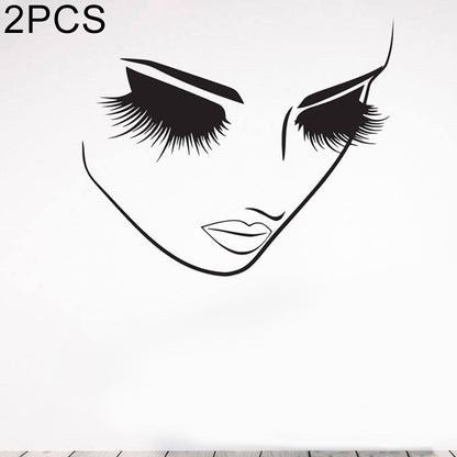 ELECTROPRIME 2 PCS Makeup Wall Salon Wall Beauty Studio Wall Art Decoration Sticker Wall Sticker, Size:57×49cm