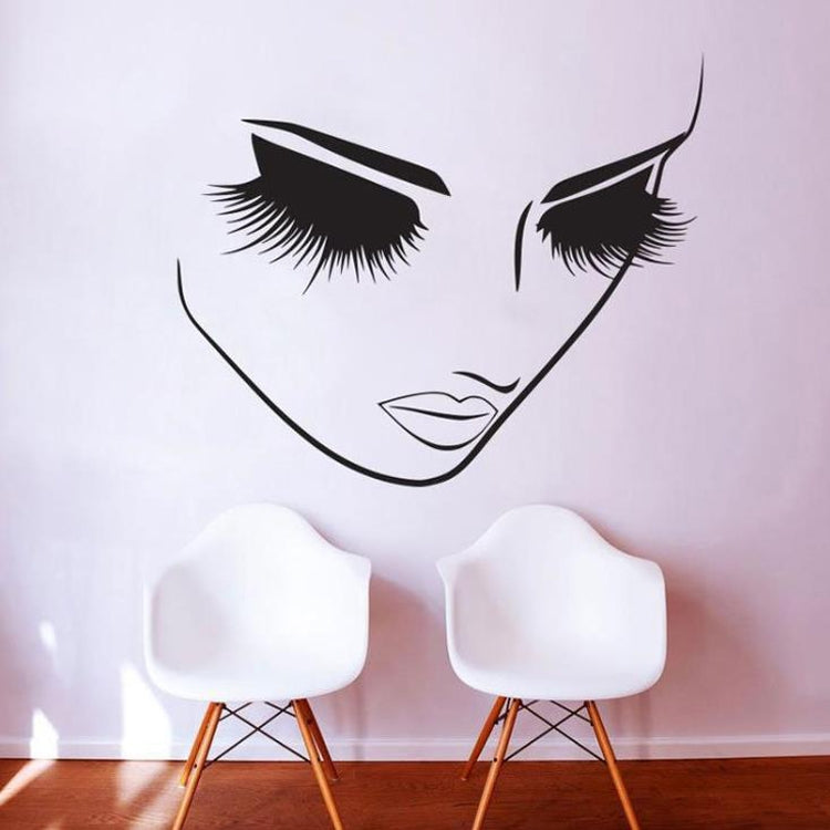 ELECTROPRIME 2 PCS Makeup Wall Salon Wall Beauty Studio Wall Art Decoration Sticker Wall Sticker, Size:57×49cm