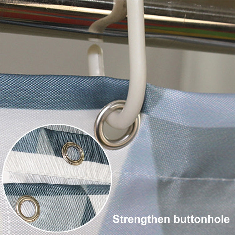 ELECTROPRIME Curtains for Bathroom Waterproof Polyester Fabric Moldproof Bath Curtain, Size:80x180cm