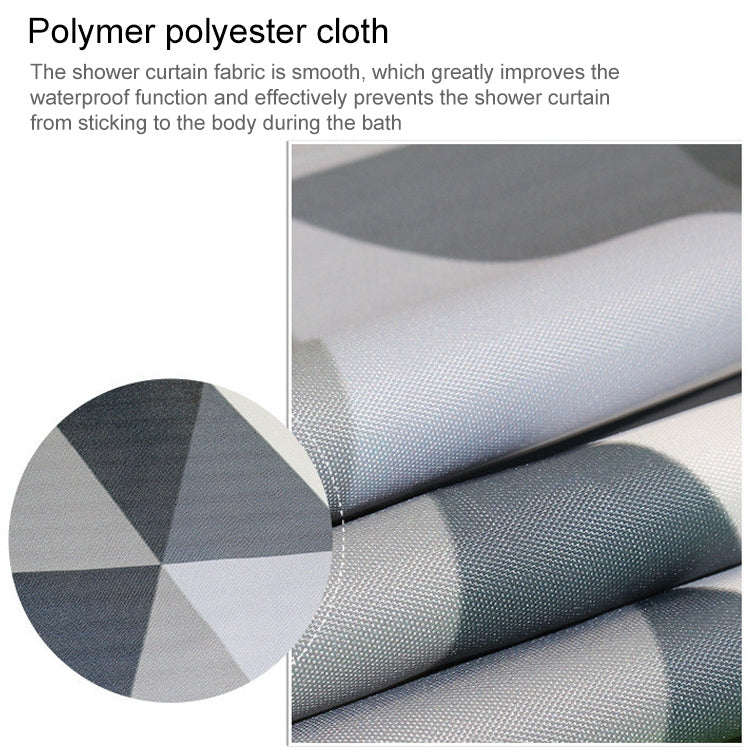 ELECTROPRIME Curtains for Bathroom Waterproof Polyester Fabric Moldproof Bath Curtain, Size:180x180cm