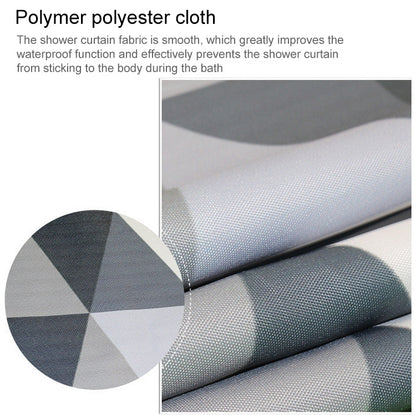 ELECTROPRIME Curtains for Bathroom Waterproof Polyester Fabric Moldproof Bath Curtain, Size:180x180cm