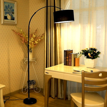 ELECTROPRIME Living Room Bedroom Study Simple Remote Control Floor Lamp(H Black +5W LED Warm Light)