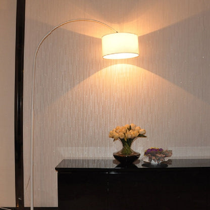 ELECTROPRIME Living Room Bedroom Study Simple Remote Control Floor Lamp(B White +5W LED Warm Light)