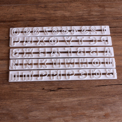 ELECTROPRIME Russian Letters Fondant Molds Embosser Sugar Craft Alphabet Moulds Cake Dessert Decor DIY Bakeware Tools, Size:24x2.6x0.6cm