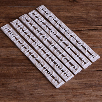 ELECTROPRIME Russian Letters Fondant Molds Embosser Sugar Craft Alphabet Moulds Cake Dessert Decor DIY Bakeware Tools, Size:24x2.6x0.6cm