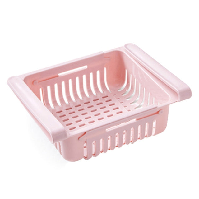 ELECTROPRIME Refrigerator Storage Box Refrigerators Drawer Shelf(Pink)