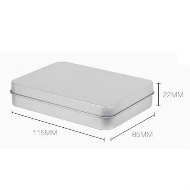 ELECTROPRIME 11.5x8.5x2.2cm Rectangular Metal Storage Box Tinplate Business Card Storage Box(Conjoined Flip)