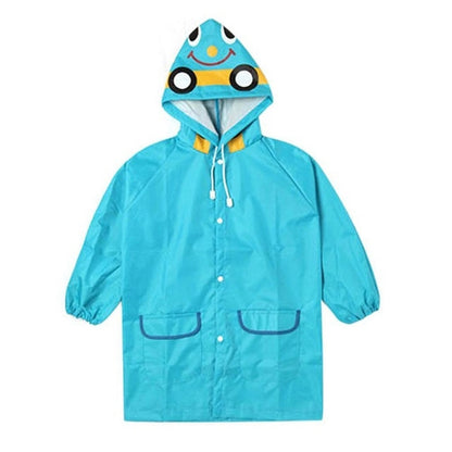 ELECTROPRIME Outdoor Cute Waterproof Kids Rain Coat Kids Animal Style(Blue)