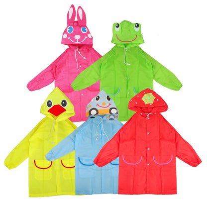 ELECTROPRIME Outdoor Cute Waterproof Kids Rain Coat Kids Animal Style(Yellow)