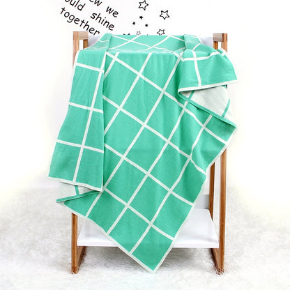 ELECTROPRIME Soft  Swaddle Wrap Blankets Newborn Sofa Bedding(Grape Green)