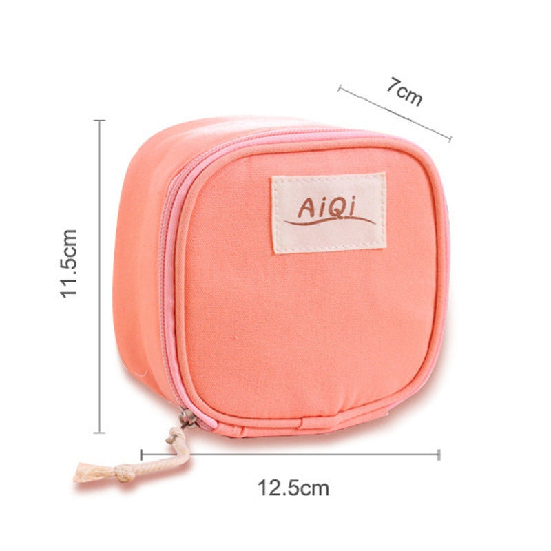 ELECTROPRIME AIQI Multi-functional Wet Reusable Bag Menstrual Pad Sanitary Pads Makeup Bags Makeup Tool Organizer Bag(Navy Blue)