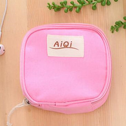 ELECTROPRIME AIQI Multi-functional Wet Reusable Bag Menstrual Pad Sanitary Pads Makeup Bags Makeup Tool Organizer Bag(Rose Red)