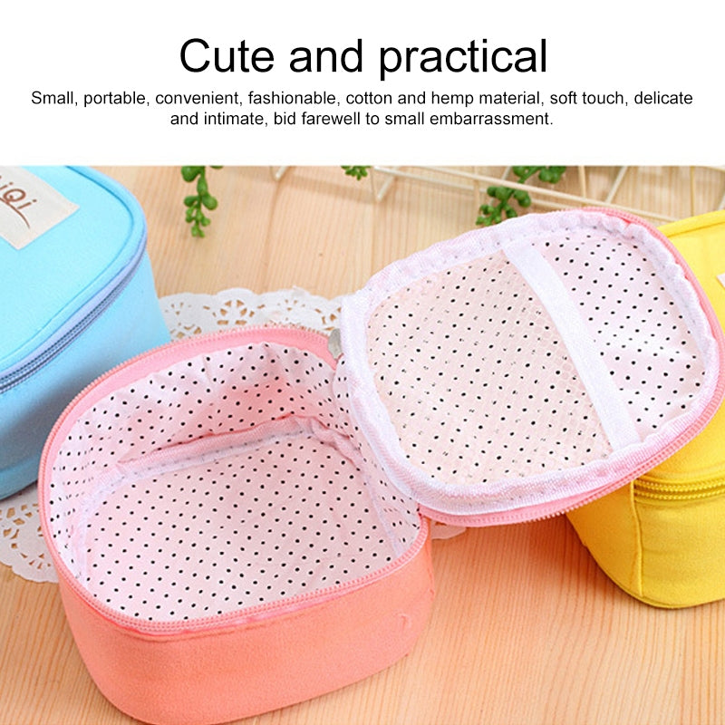 ELECTROPRIME AIQI Multi-functional Wet Reusable Bag Menstrual Pad Sanitary Pads Makeup Bags Makeup Tool Organizer Bag(Yellow)
