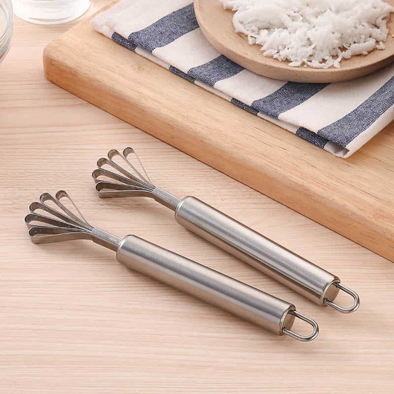 ELECTROPRIME Stainless Steel Copra Planer All Steel Handle Coconut Planing Fish Scale Planer Seeder(Silver)