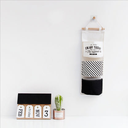 ELECTROPRIME Bedroom Sundries Wall Hanging Bathroom Makeup Organizer Multifunctional Magazines Storage Bags(Twill)