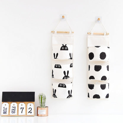 ELECTROPRIME Bedroom Sundries Wall Hanging Bathroom Makeup Organizer Multifunctional Magazines Storage Bags(Semicircle)