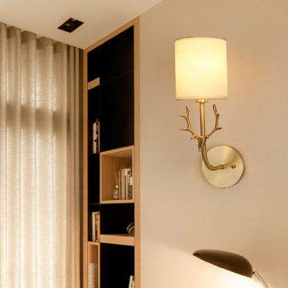 ELECTROPRIME Single Head  Corridor Aisle Personality Creative Copper Antler Wall Lamp, Power source: Without Light Source