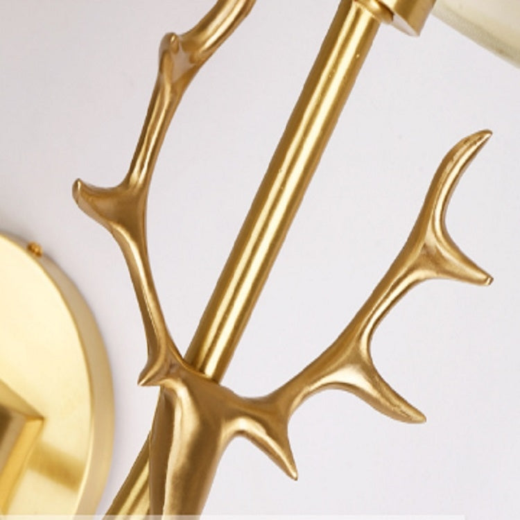 ELECTROPRIME Single Head  Corridor Aisle Personality Creative Copper Antler Wall Lamp, Power source: Without Light Source 